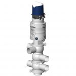 Mixproof valve VEOX with double independent plugs 3 bodies with Sorio control top