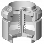 Non-return valve with elastomer sealing